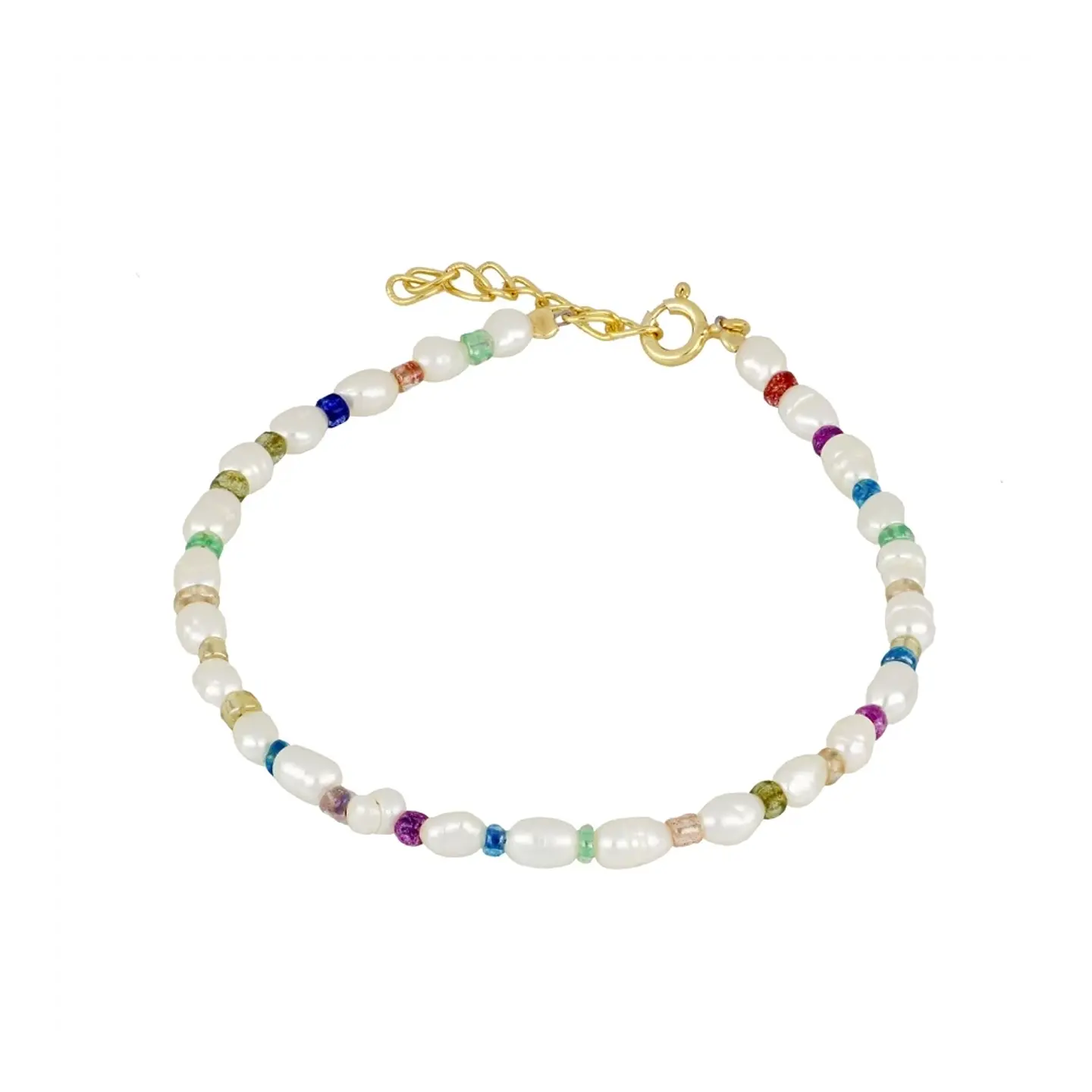 Pulsera de perlas con cristales de colores 1