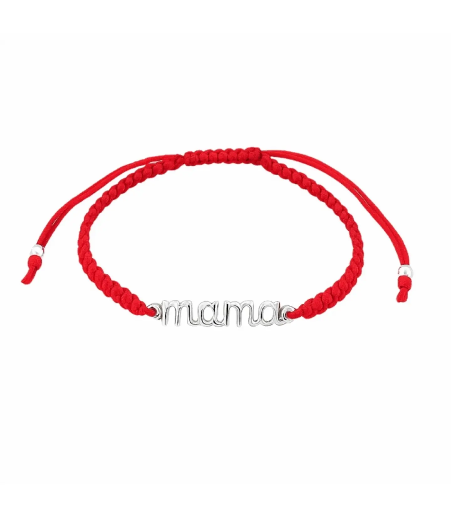 Pulsera macramé rojo MAMÁ 1