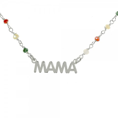 Collar de mamá con cristales de colores