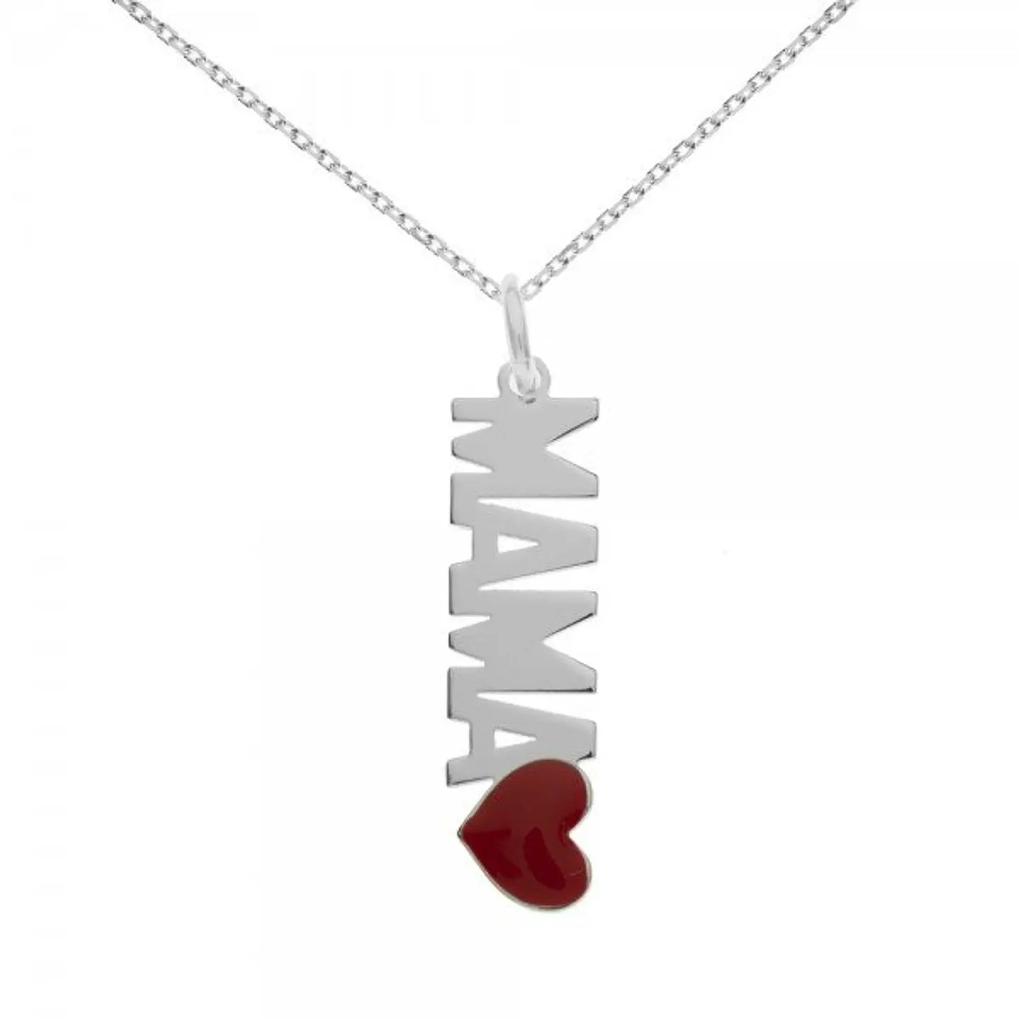 Collar de mamá con corazón esmaltado 1