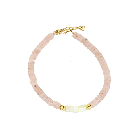 Conjunto de collar y pulsera con nácar