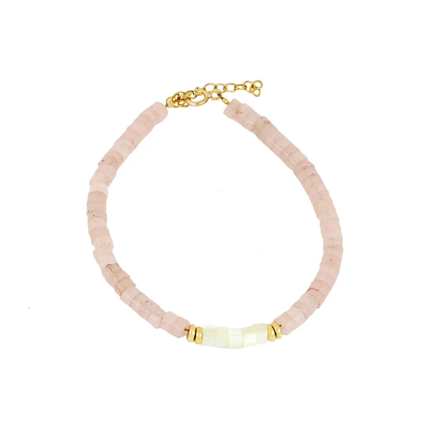 Conjunto de collar y pulsera con nácar 1