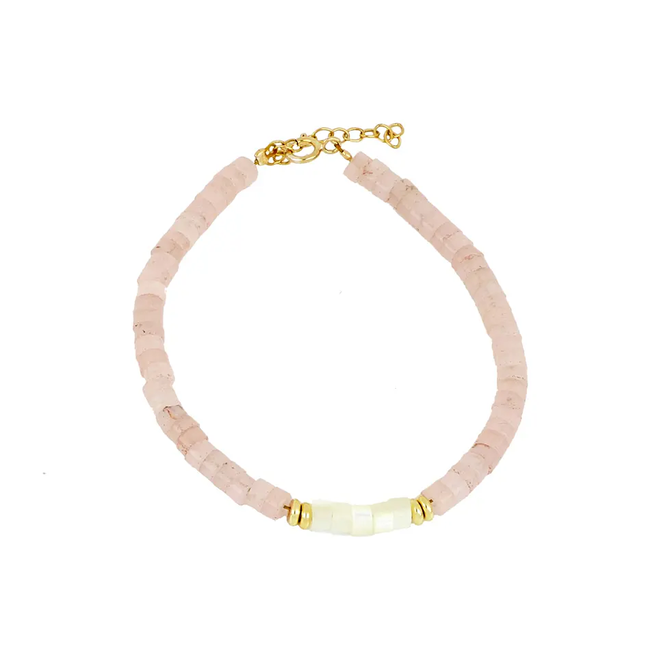 Conjunto de collar y pulsera con nácar 1