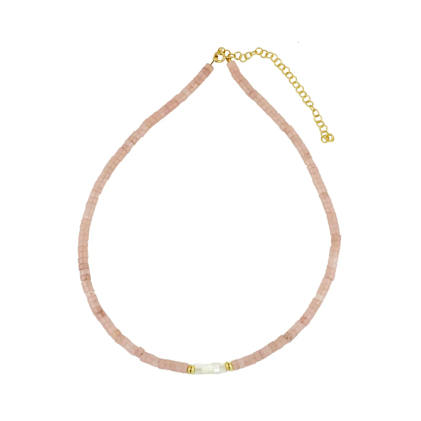 Conjunto de collar y pulsera con nácar 2