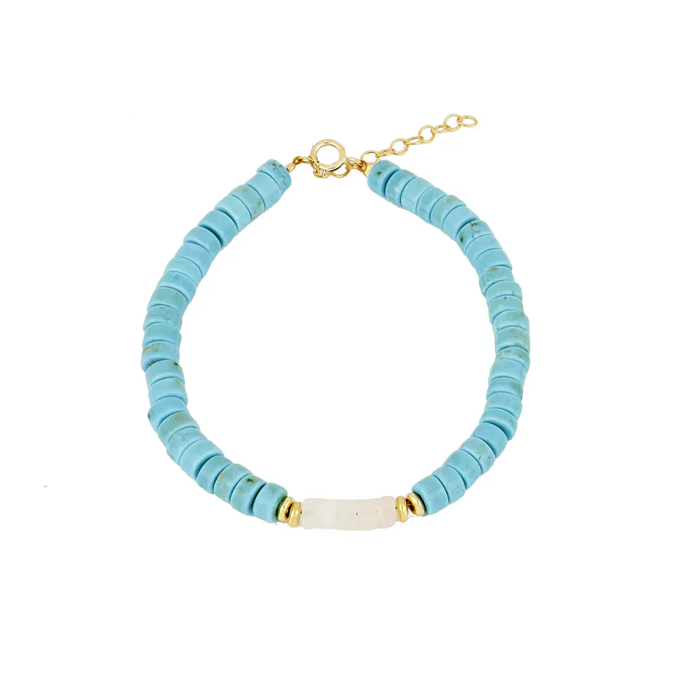 Conjunto de collar y pulsera con nácar 4