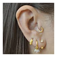 Pendiente tipo piercing con circonita - Miniatura 2