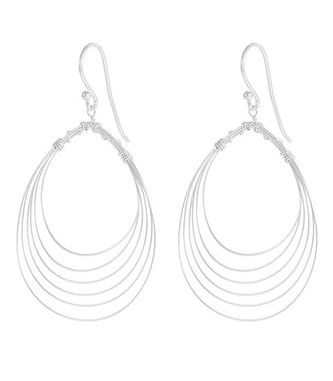 Pendientes largos óvalos