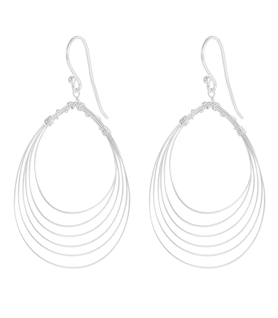 Pendientes largos óvalos 1