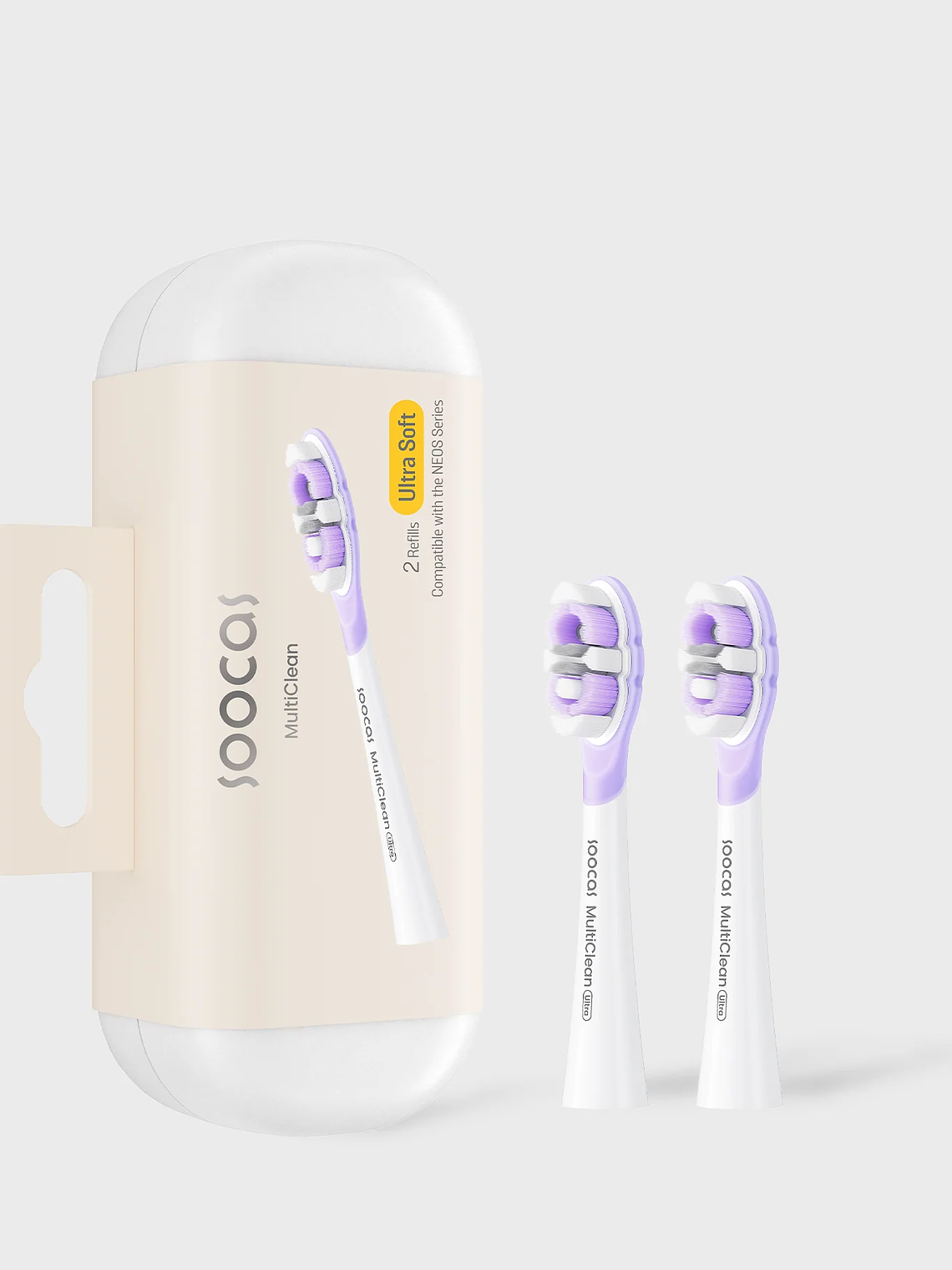 Cabezal de repuesto NEOS II ultra soft blanco (2 unidades) 3