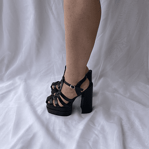 Sandalia Valentina Negra Plataforma