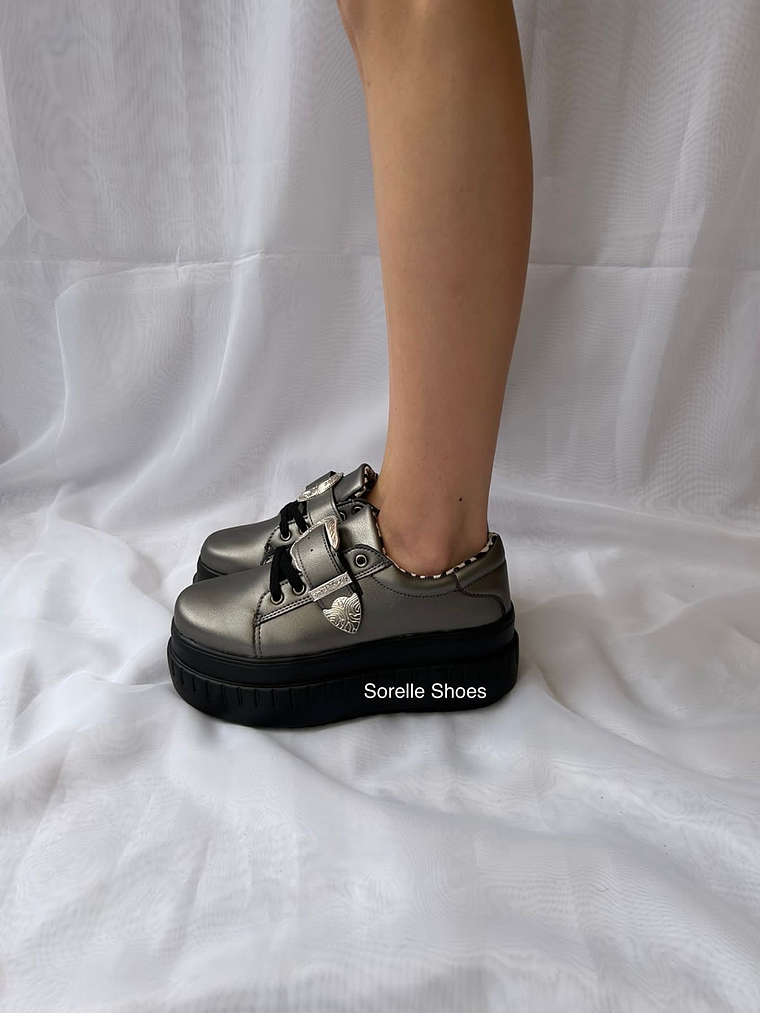 Zpatilla Hebilla Gris  1