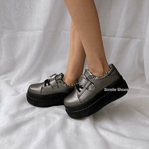 Zpatilla Hebilla Gris 