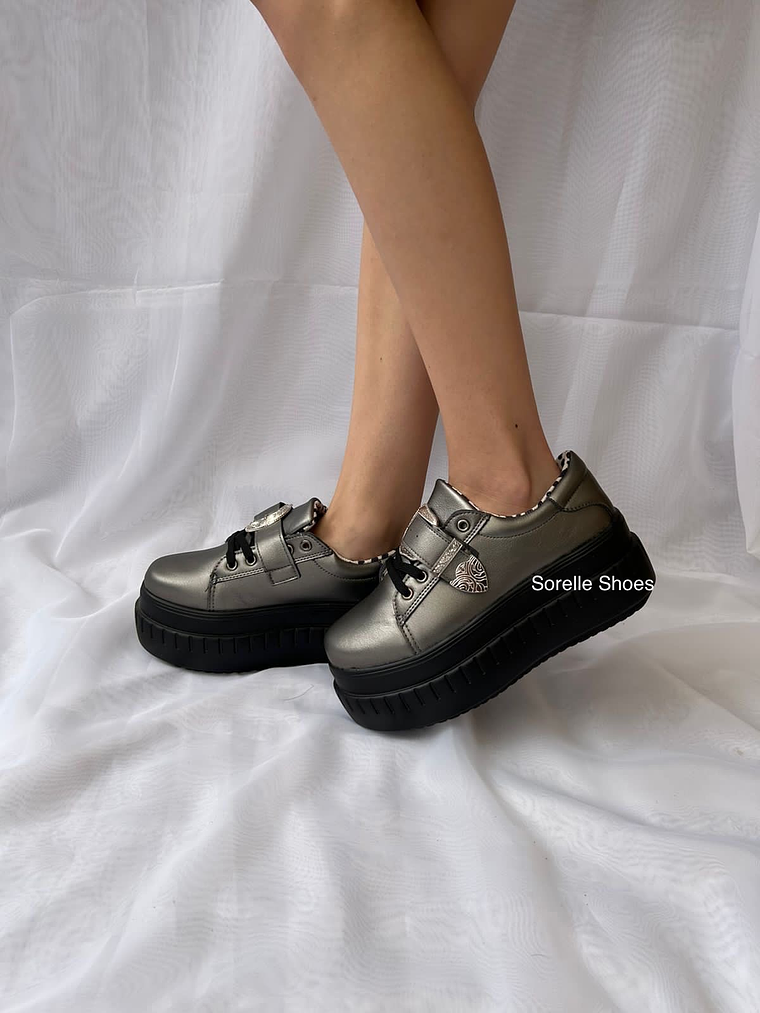 Zpatilla Hebilla Gris  2