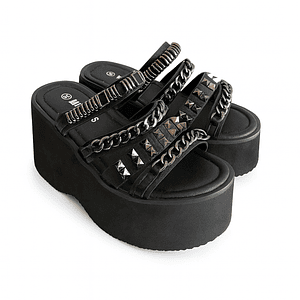 Sandalias Plataforma Tachas 