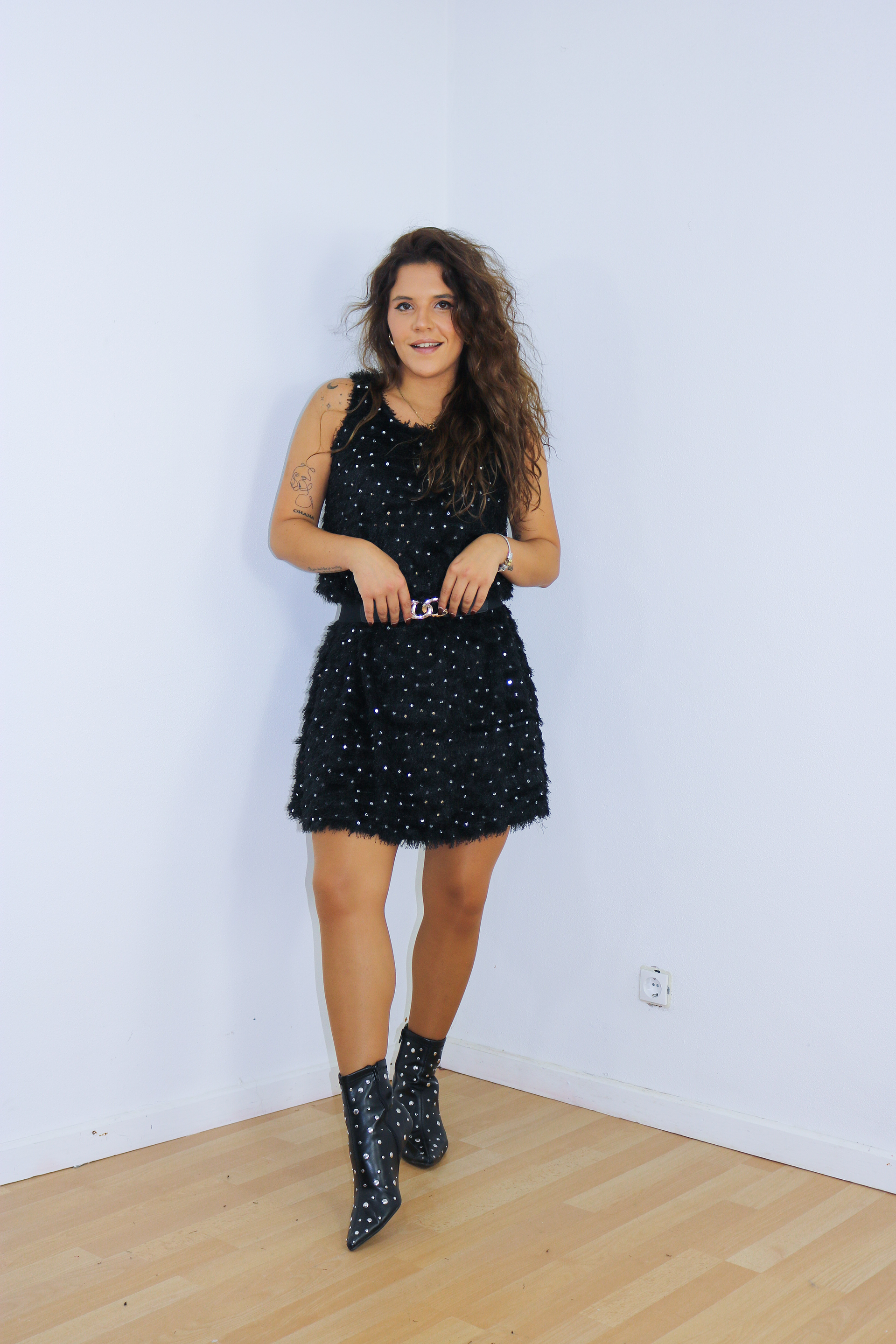 Vestido brilhos/pelô 2