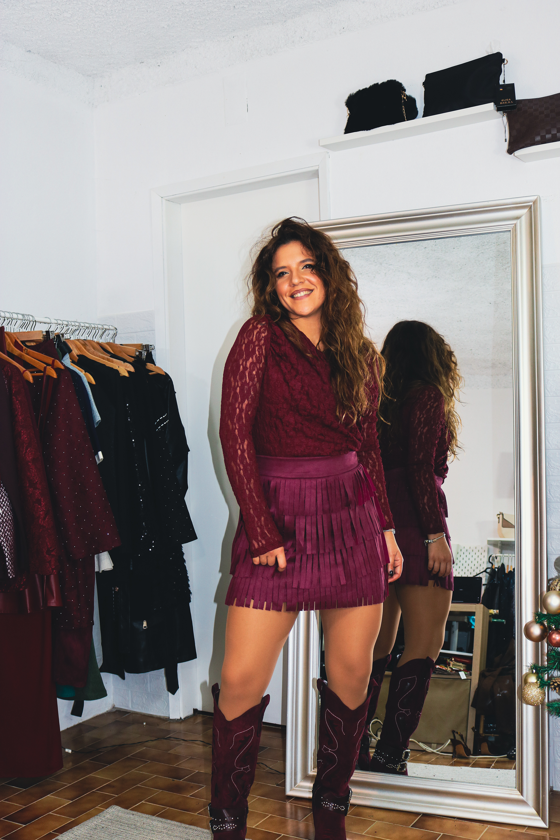 Saias/Calção de franjas curta 1