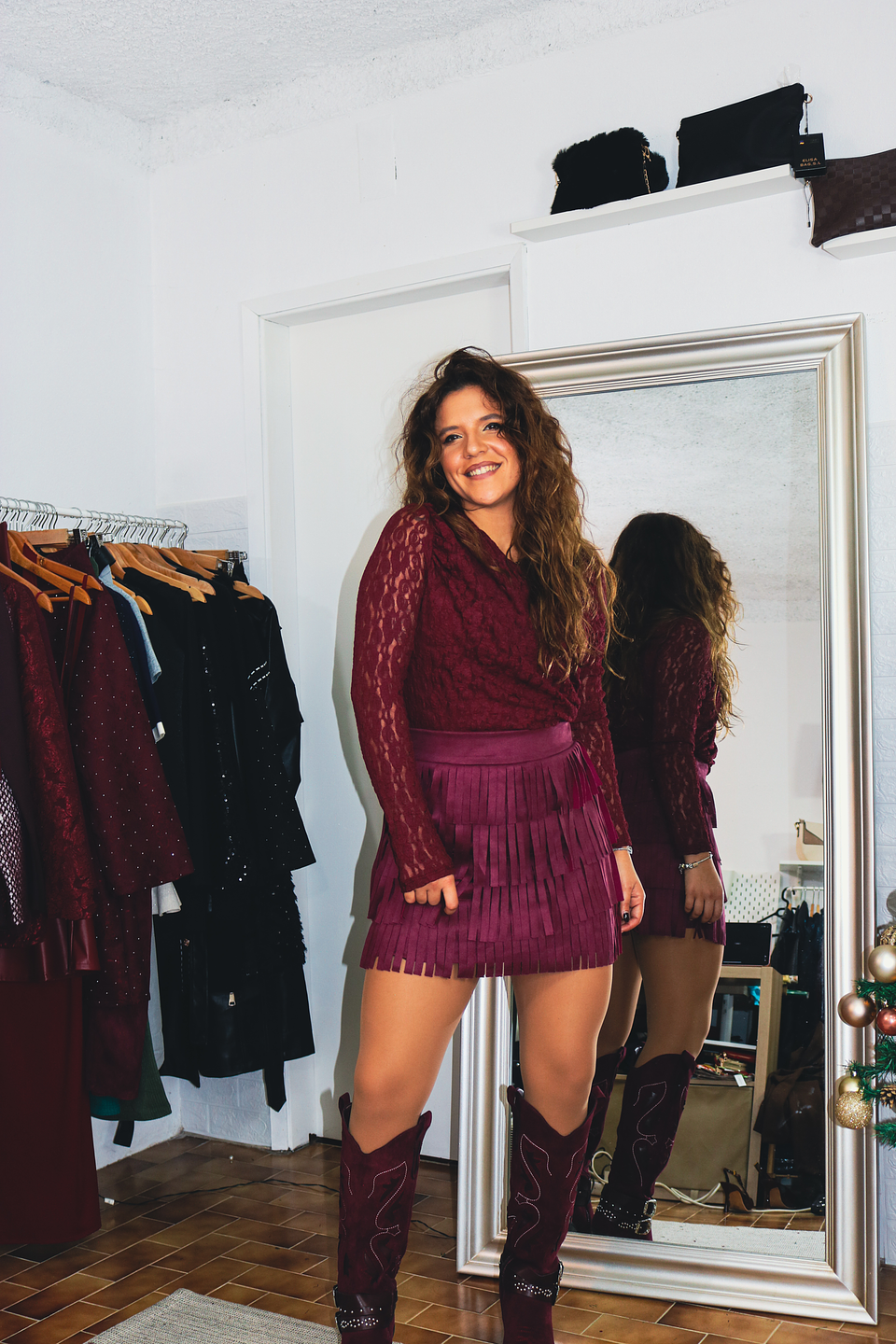 Saias/Calção de franjas curta 1