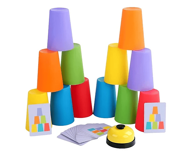 Juego De Vasos Apilable Estimulación Cognitiva Concentración