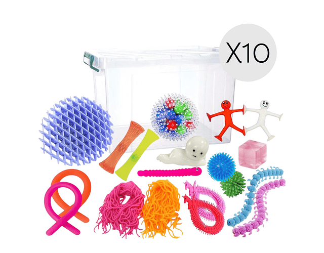 Pack 10 Mini Box2 Sensorial Juguetes Varios De Descompresión Autismo