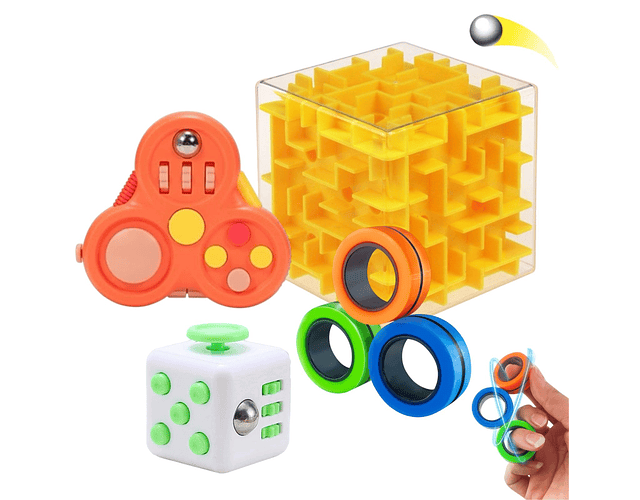 Set Didáctico Sensorial Alivio De Ansiedad Autismo Tdah Tea