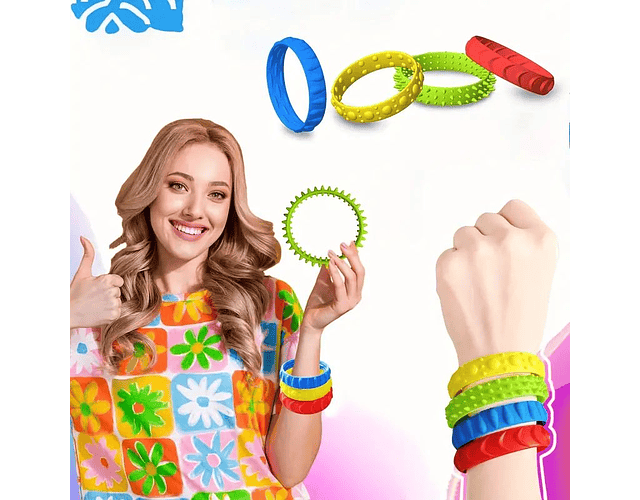 Brazaletes Sensoriales 4pcs Alivio Ansiedad Niños Tea Tdah