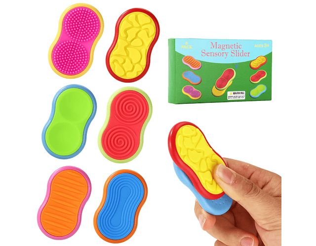 6 Piedras Magnéticas Texturizadas Antiestrés Tea Tdah