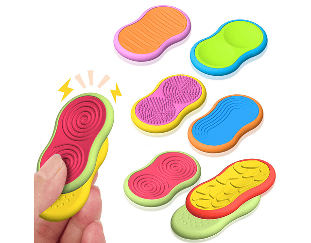 6 Piedras Magnéticas Texturizadas Antiestrés Tea Tdah