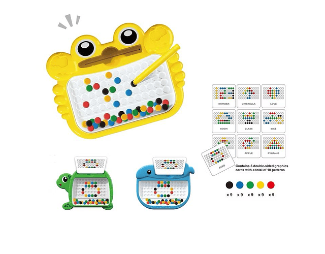 Tablero Magnético Con Patrones Trabajo De Atención Tea Tdah