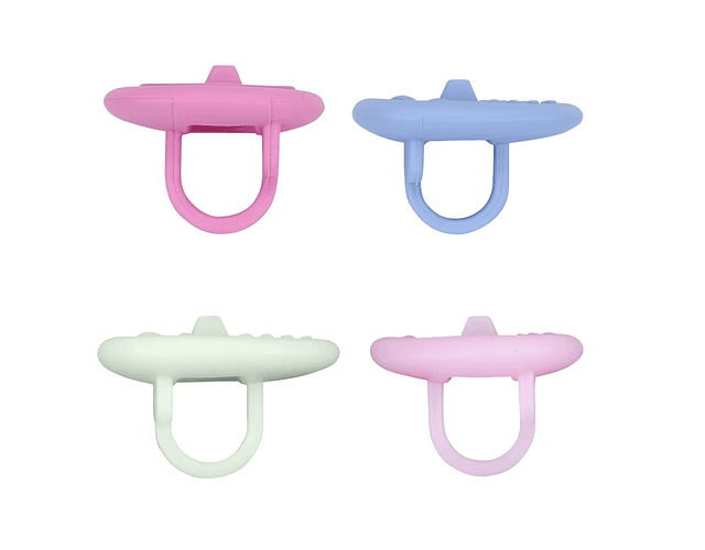 Anillos De Silicona Con Texturas Alivio Estrés 4 Unidades 