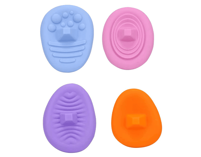 Anillos De Silicona Con Texturas Alivio Estrés 4 Unidades 