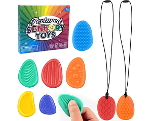 Pack 6 Mordedores Sensoriales Con Texturas Autismo Y Tdah