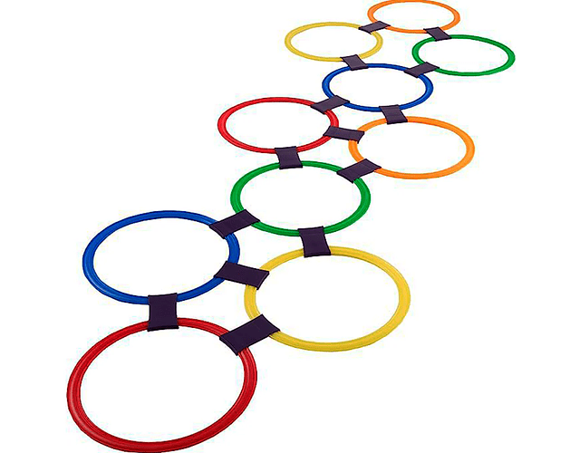 Set 10 Aros De Motricidad Gruesa Y Entrenamiento Tea Tdah Variado
