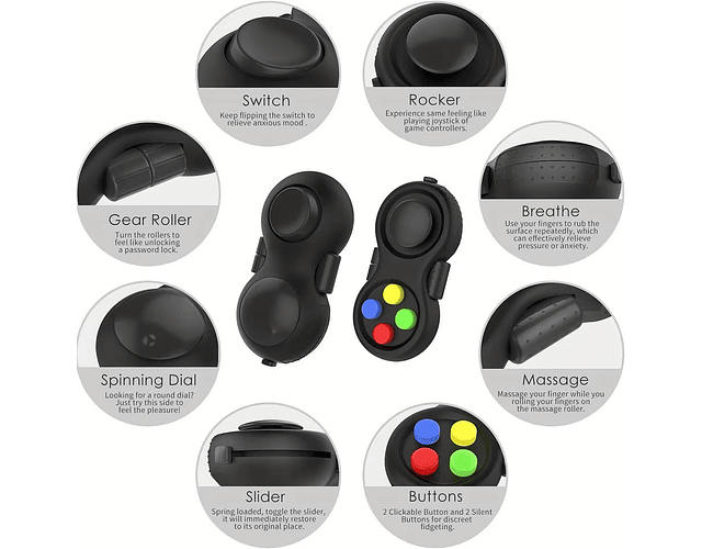 Mini Joystick Fidget Pad Antiestrés Y Concentración Tea-tdah