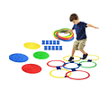 Set De Equilibrio Y Coordinación, 10 Aros + 4 Pisos Texturas Variado