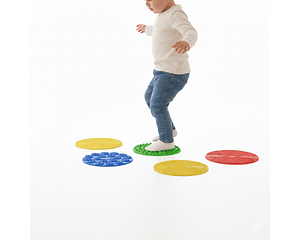 4 Discos Con Texturas Procesamiento Sensorial Autismo 17cm Variado Pisos