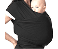 Fular Tela Bebé Multifuncional Segura Portátil Color Negro