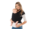 Fular Tela Bebé Multifuncional Segura Portátil Color Negro