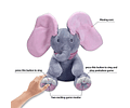 Peluche Interactivo Animado Elefante Con Música Mueve Orejas