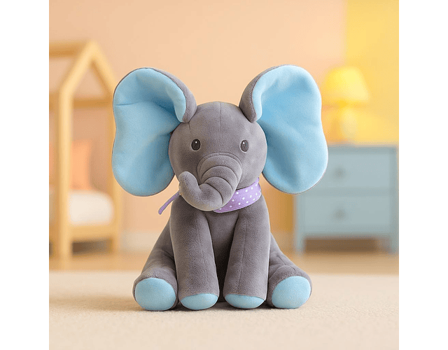 Peluche Interactivo Animado Elefante Con Música Mueve Orejas