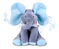 Peluche Interactivo Animado Elefante Con Música Mueve Orejas