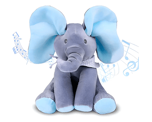 Peluche Interactivo Animado Elefante Con Música Mueve Orejas