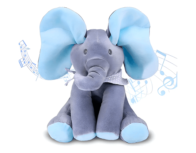 Peluche Interactivo Animado Elefante Con Música Mueve Orejas