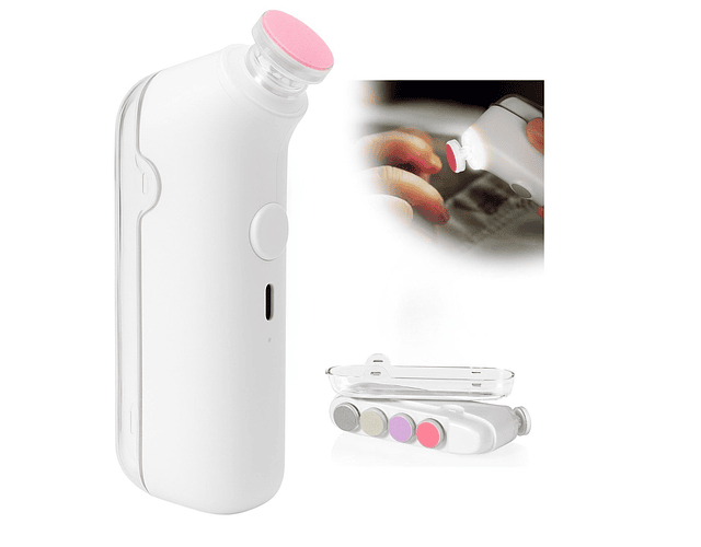 Lima Cortauñas Eléctrico Para Bebé Recargable 5 Cabezales