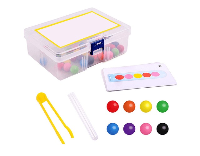 Juego Tubo De Ensayo Con Cuentas De Colores Patrones Variado