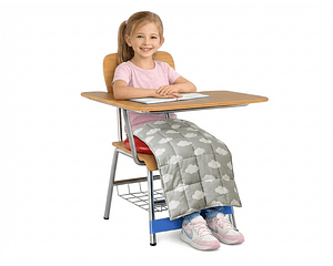 Manta De Peso + Cojín + Banda Elástica Kit Escolar Sensorial Kit Escolar Gris