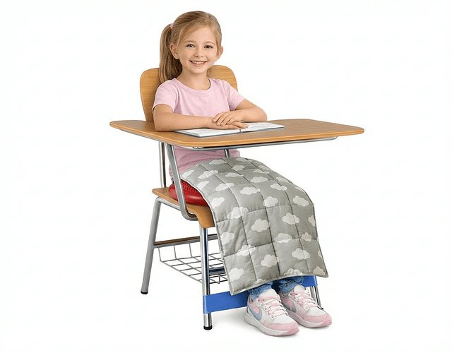 Manta De Peso + Cojín + Banda Elástica Kit Escolar Sensorial Kit Escolar Gris