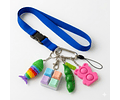 Porta Llaves Sensorial Infantil - Fidget Antiestrés Tea Tdah