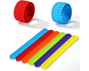 6 Pulseras De Silicona Texturizadas Ajustables Fidget Tea