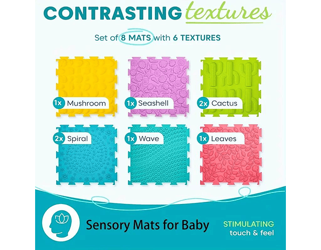 Tapete Sensorial Piso C/textura Estimulación Táctil Tea Tdah