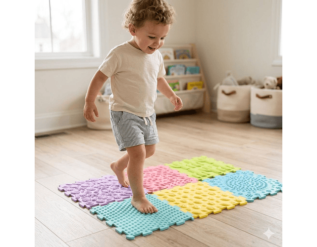 Tapete Sensorial Piso C/textura Estimulación Táctil Tea Tdah